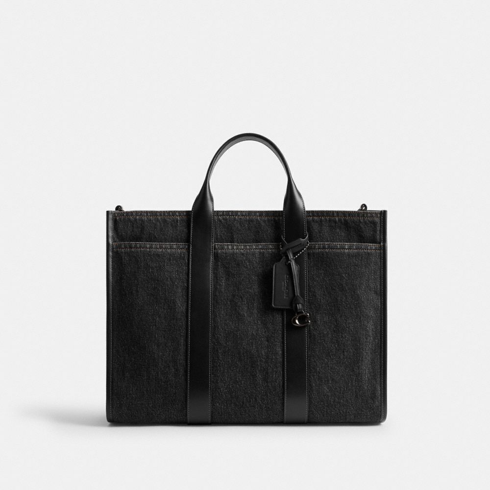 Coach Wesley Tote In Denim